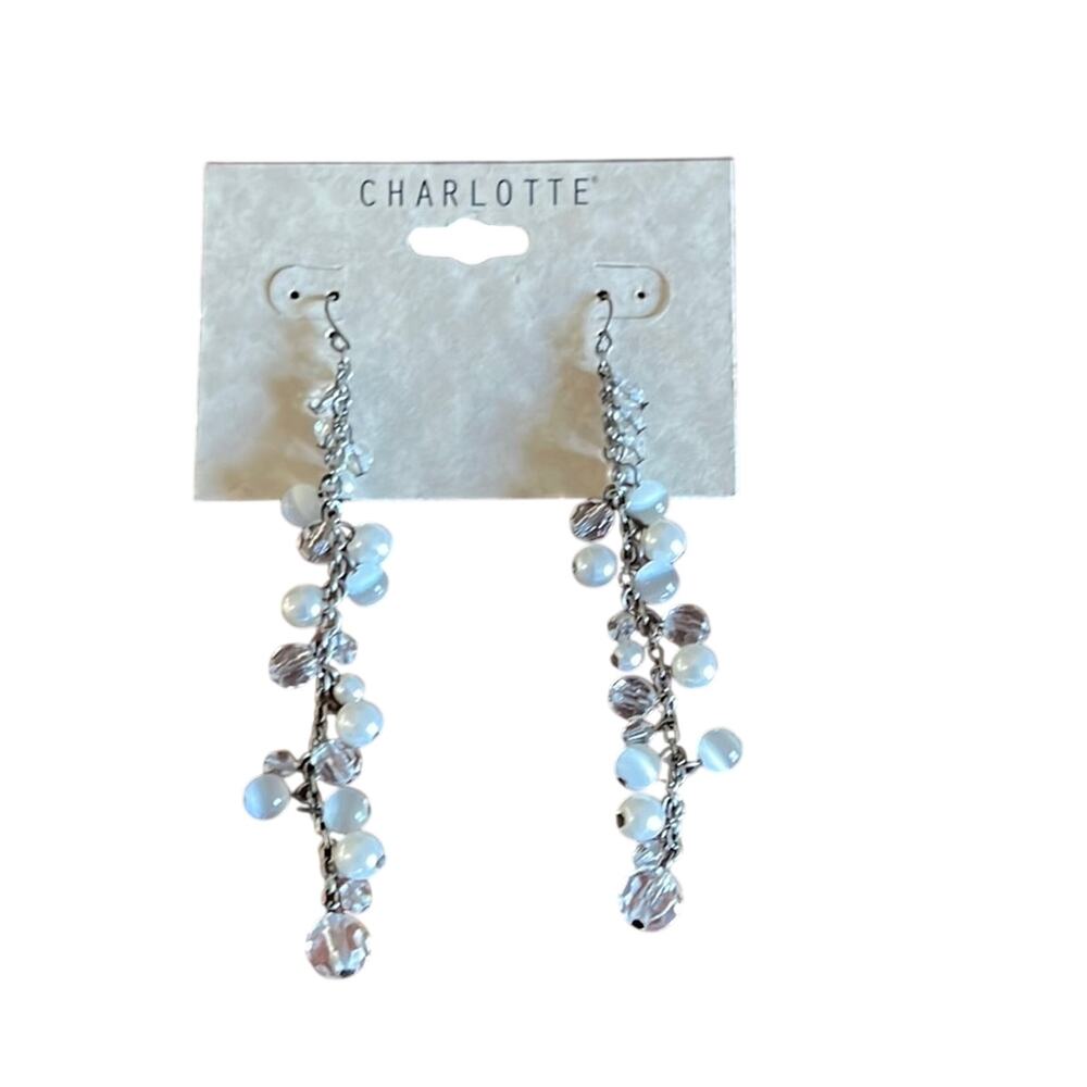 Charlotte Long Dangle Beaded Fishhook Earrings